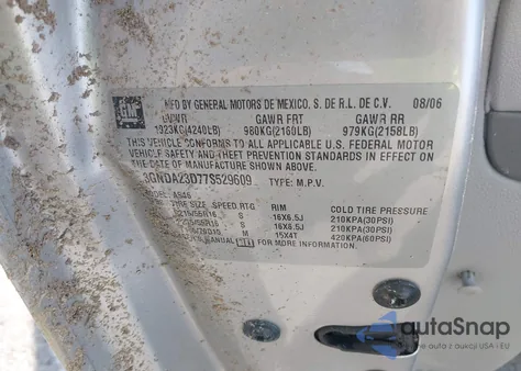 2008 Chevrolet Hhr Lt from USA, damaged, VIN 3GNDA23D18S649052